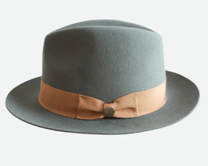 Stylish Wool Fedora Hat Classic British Wide-Brimmed Felt Hat