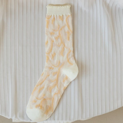 Rufia -Wavy Pattern Sheer Socks