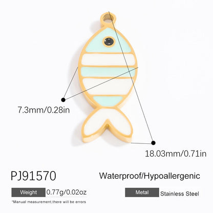 Stainless Steel DIY Ocean Series Coconut Tree Pendant Necklace