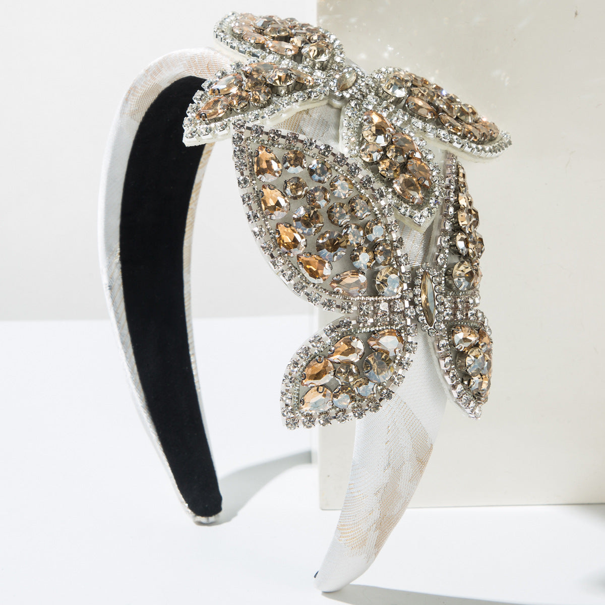 Baroque Style Butterfly Headband Alloy Rhinestone Hair Accessory