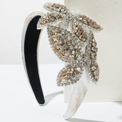 Baroque Style Butterfly Headband Alloy Rhinestone Hair Accessory