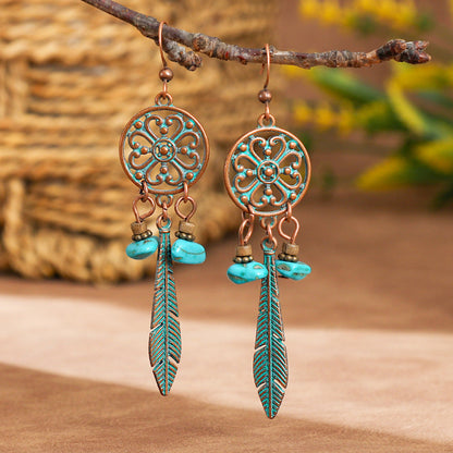 Vintage Metal Tassel Earrings Creative Bohemian Jewelry