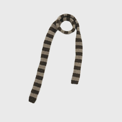 Striped Knit Scarf for Women - Acrylic Warm Fashion Accessory