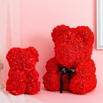 Everlasting Flower Christmas Birthday Gift Creative Foam Soap Flower Rose Flower Bear