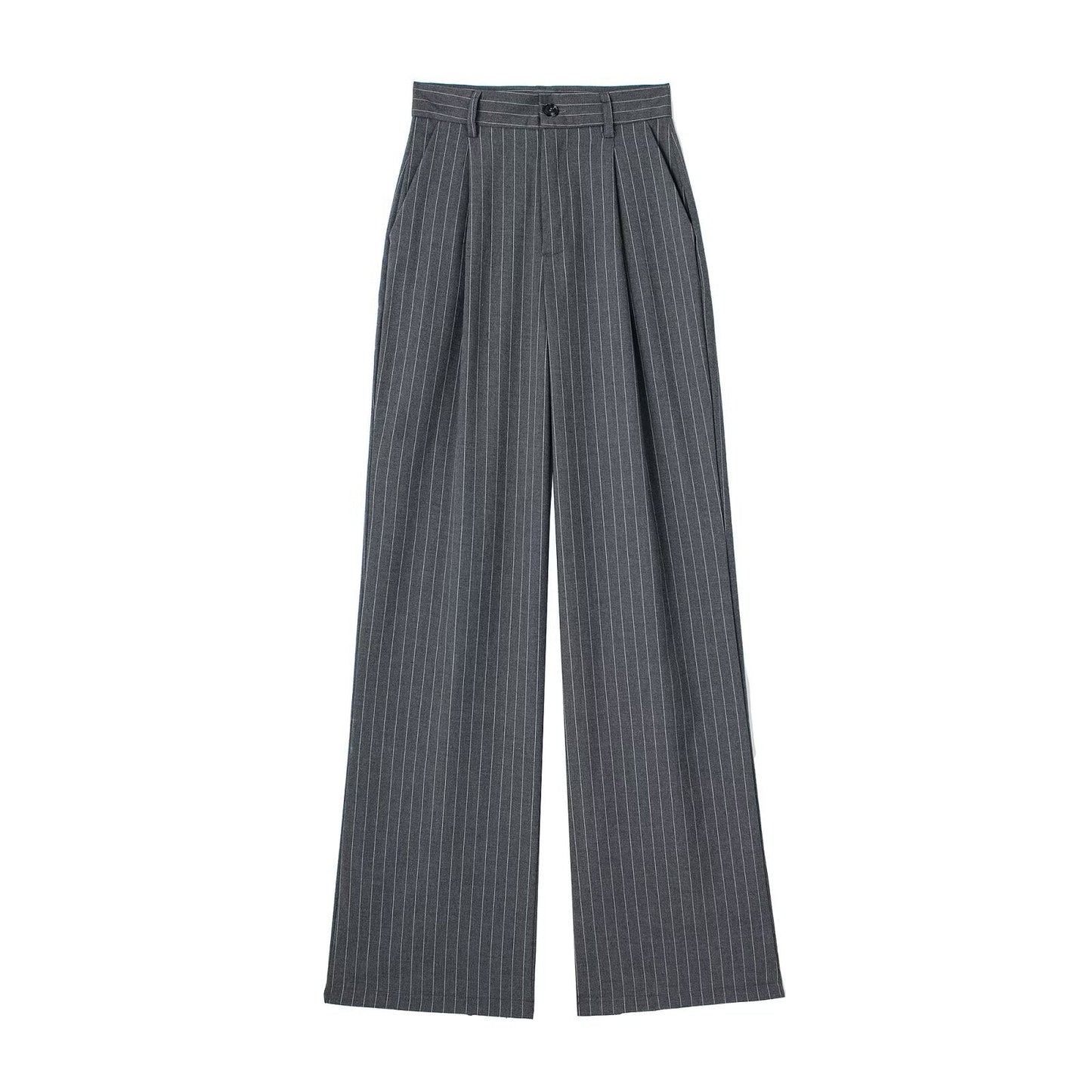 Casual High Waisted Pleated Loose Dress Pants