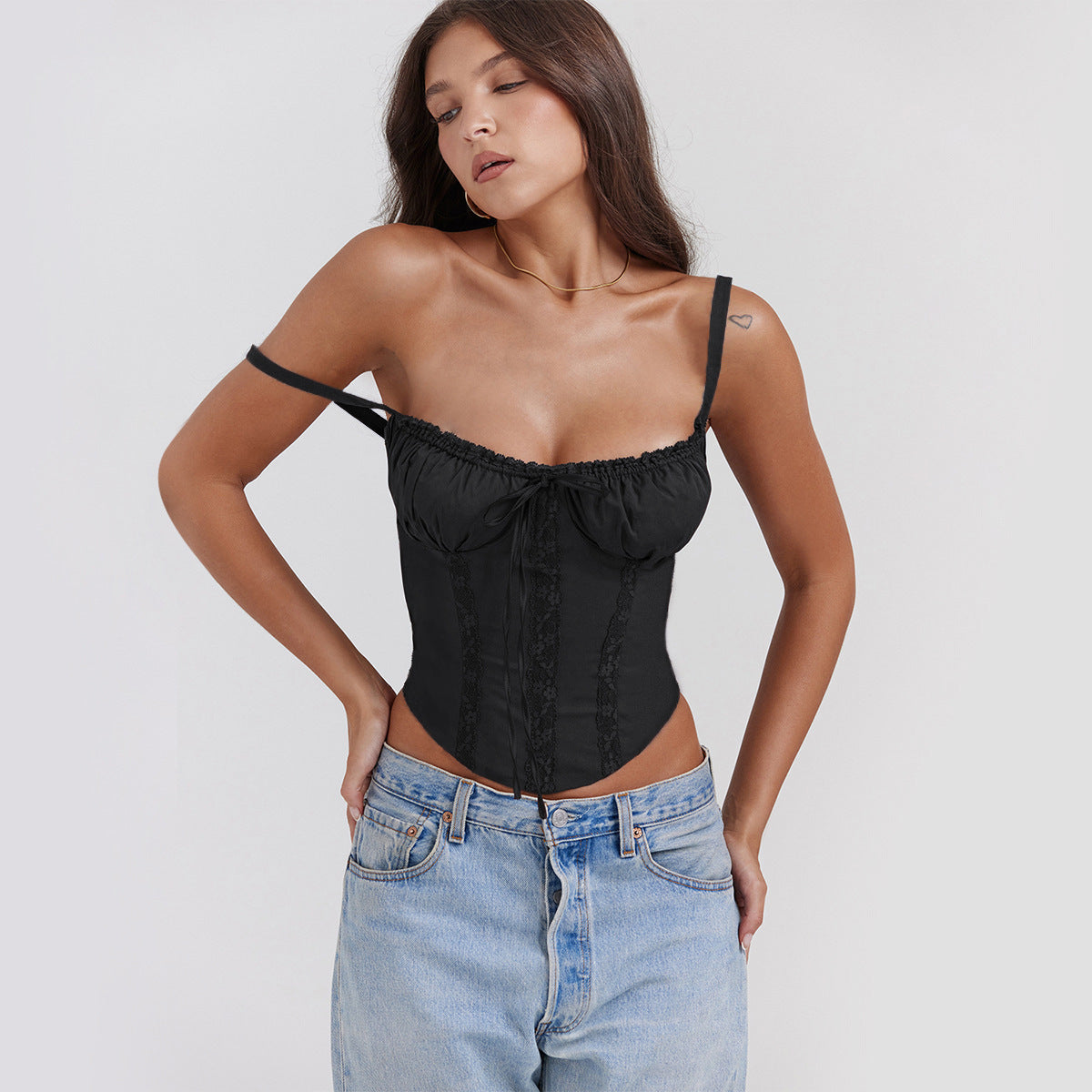 Lace String Sexy Sleeveless Spaghetti Top