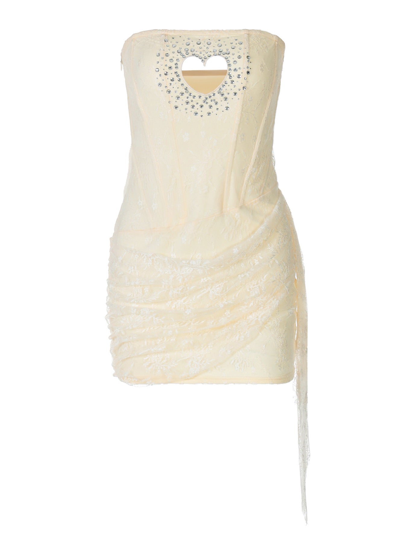 Fashionable Sexy Lace Heart Shaped Bodycon Dress