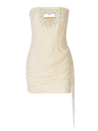 Fashionable Sexy Lace Heart Shaped Bodycon Dress