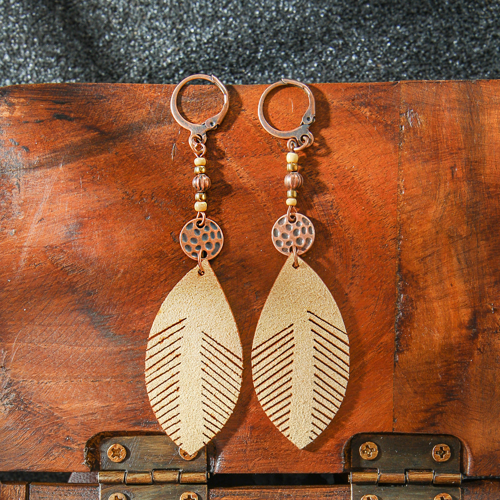 Retro Geometric Tassel Earrings Vintage Style for Women