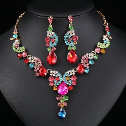 Elegant 3-Piece Necklace and Earring Set for Bride