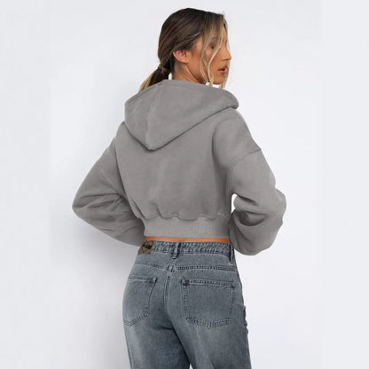Women’s Trendy Casual Hoodie with Zipper