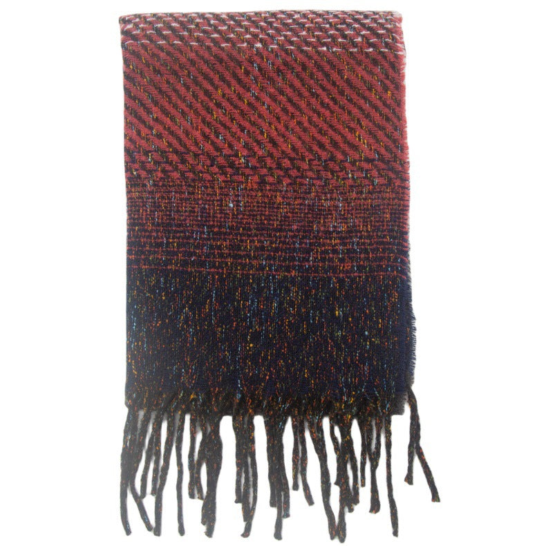 Gradient Color Tassel Soft Scarves