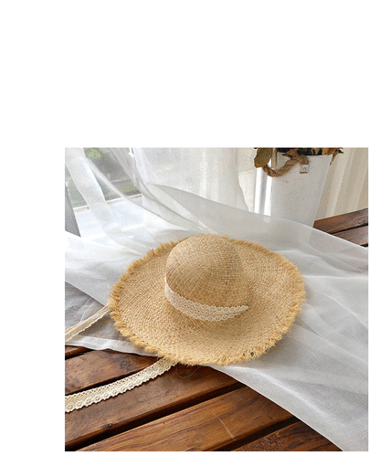 Handmade Hat Women Summer Small Fresh Fold Woven Straw Hat Beach Big Brim Sunscreen Sun Hat