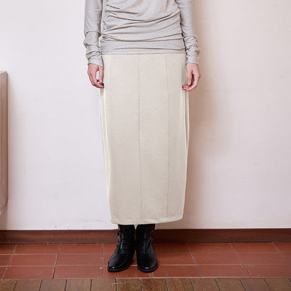 French High Waist Tulip Skirt Casual Solid Color Midi Skirt