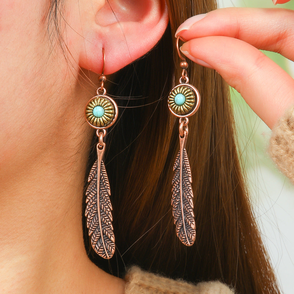 Bohemian Geometric Metal Earrings Creative Design for Women