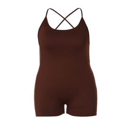 Trendy Plus Size Sleeveless Backless Jumpsuit Casual Chic