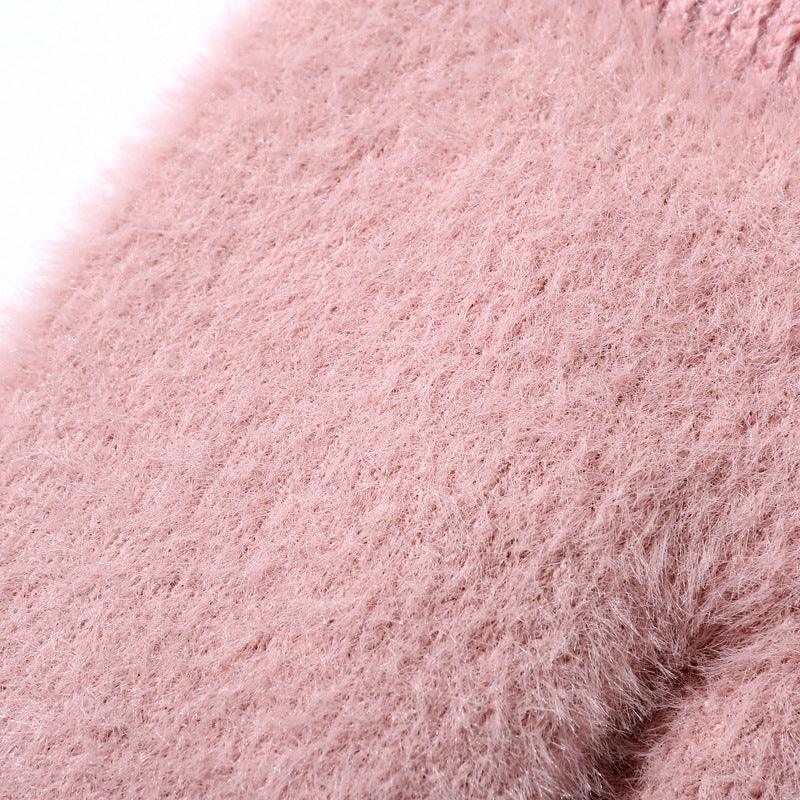 Winter Mittens Warm Fleece Cozy Knit Gloves