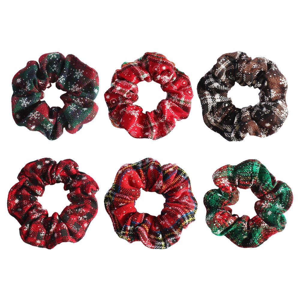 Christmas Snowflake Elastic Knit Hair Tie