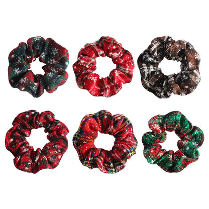 Christmas Snowflake Elastic Knit Hair Tie