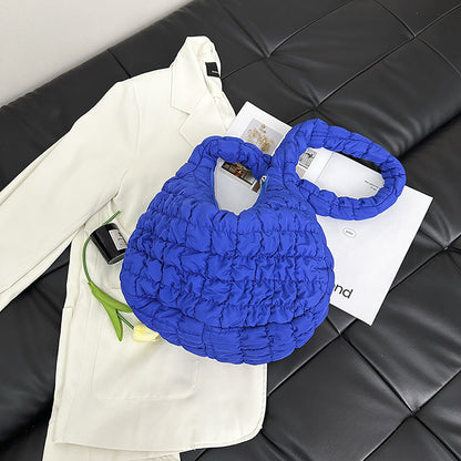 Wrinkled Cloud Crossbody Bag Trendy Nylon Tote