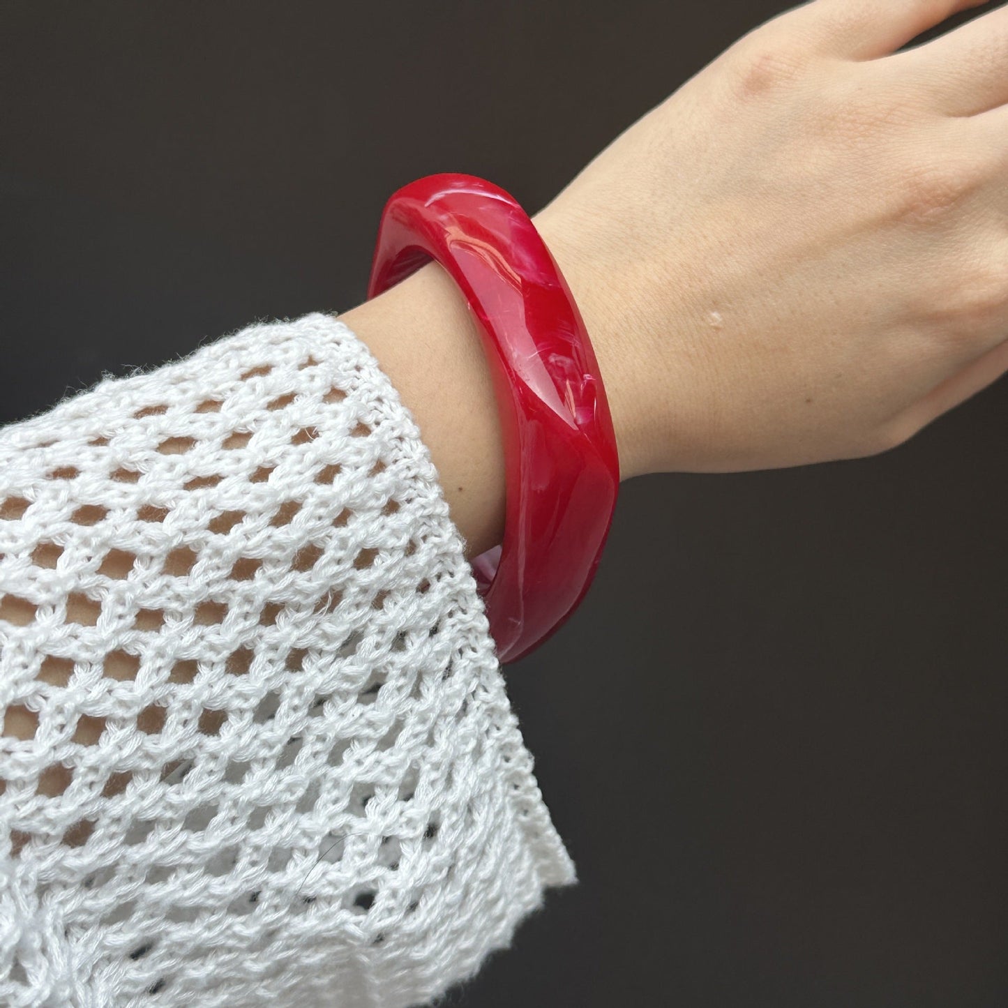 Simple Geometric Gradient Bangle Bracelet