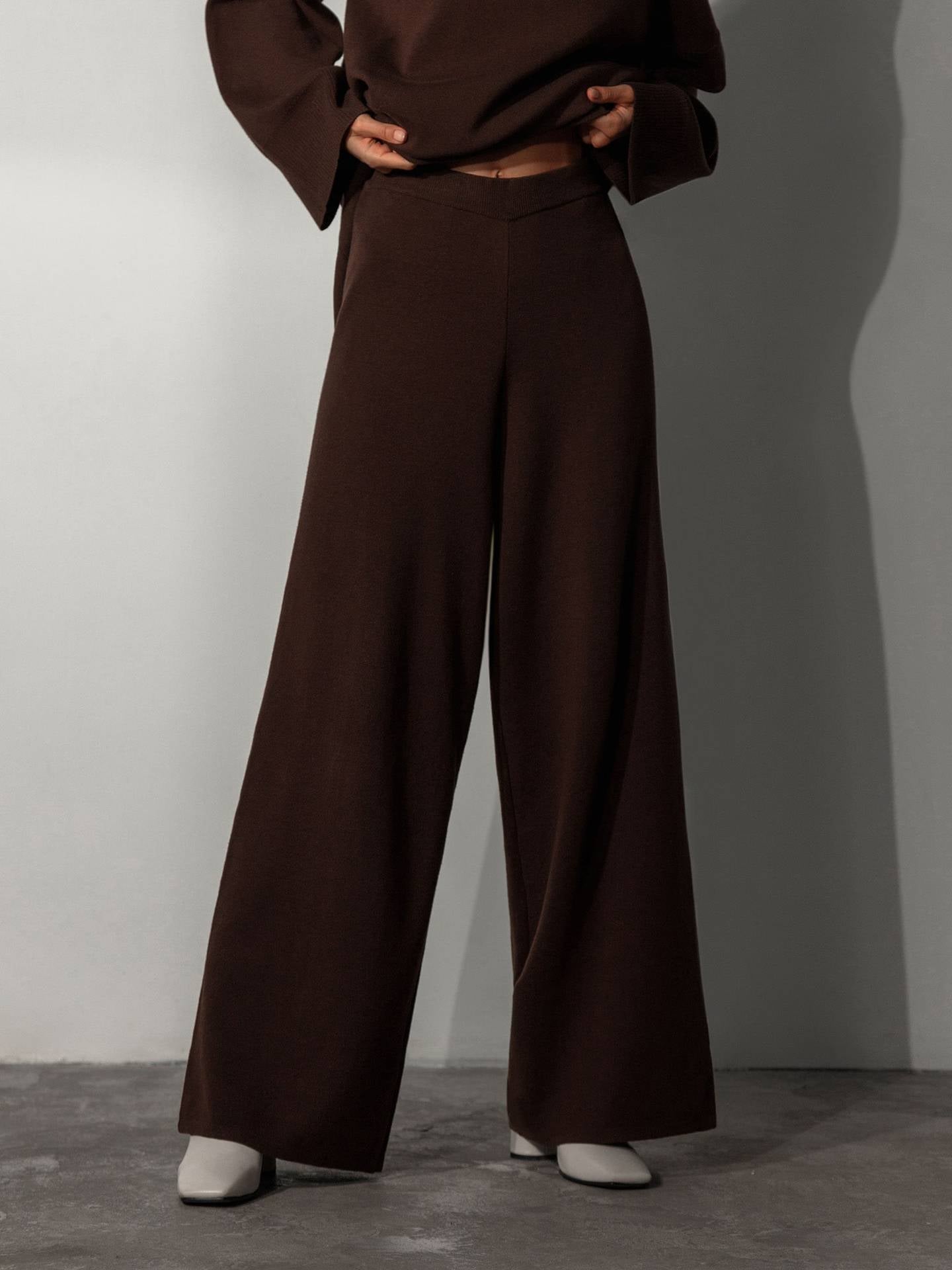 High Collar Irregular Knit Sets