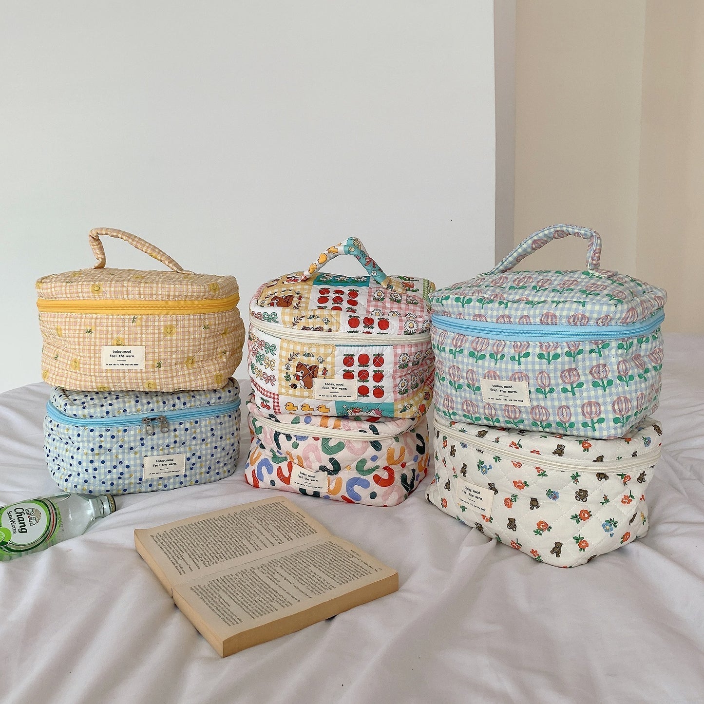 Cosbai - Floral Large Cosmetic Bag Storage Bag