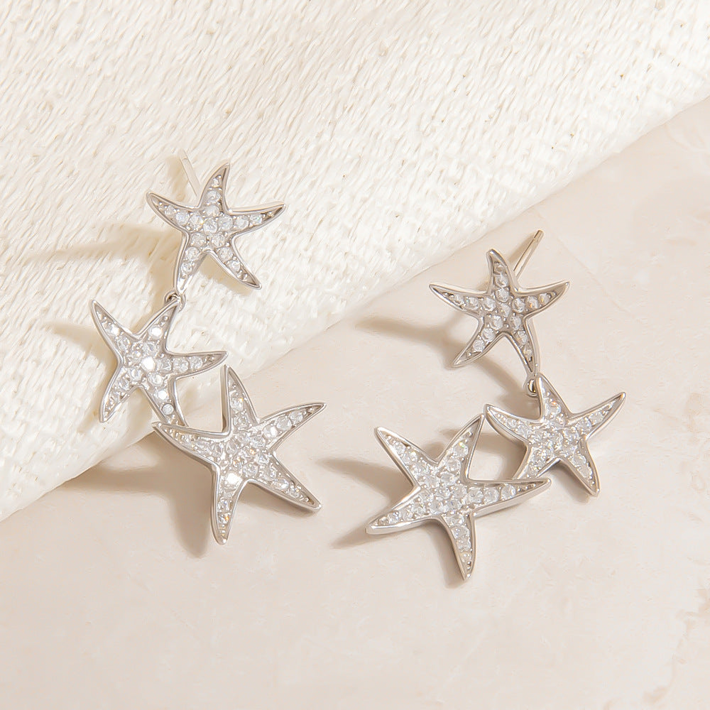Elegant 925 Silver Pearl Earrings with Geometric Design
