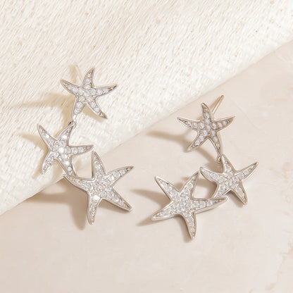 Elegant 925 Silver Pearl Earrings with Geometric Design