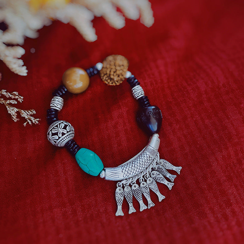 Handmade Multi-Treasure Bracelet Bracelet Creative Braid Bracelet Bodhi Diamond Turquoise Hand String Lovers Gift