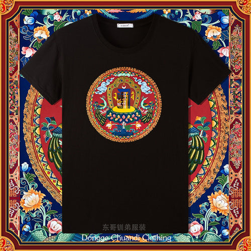 Ten Free Charms Wheel Short Sleeved Men'S/Women'S New Sportswear, Half Sleeved High-End Pure Cotton Couple T-Shirt