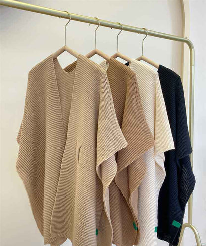 Winter Solid Color Soft Thick Cape Scarf