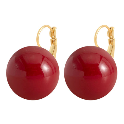 Chic Elegant Pearl Stud Earrings Geometric Design