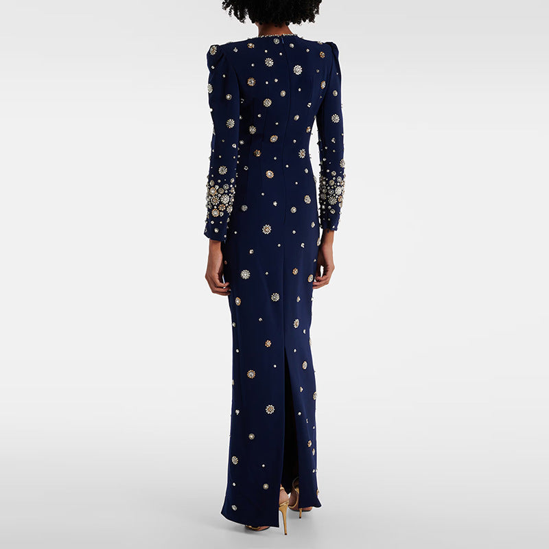 Casual Long Dress Elegant Fit With Embellishments
