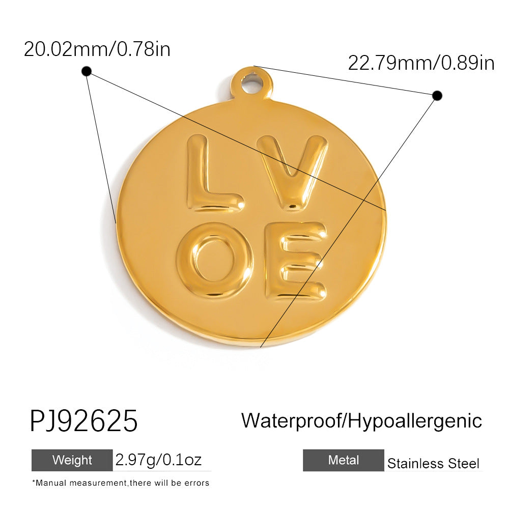Colorful Oil-Drop Fish Heart Pendant Steel DIY Jewelry Accessories