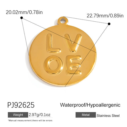 Colorful Oil-Drop Fish Heart Pendant Steel DIY Jewelry Accessories