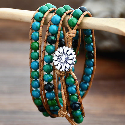New Retro Ethnic Style Bracelet With Beaded Multi-Layer Woven Bracelet