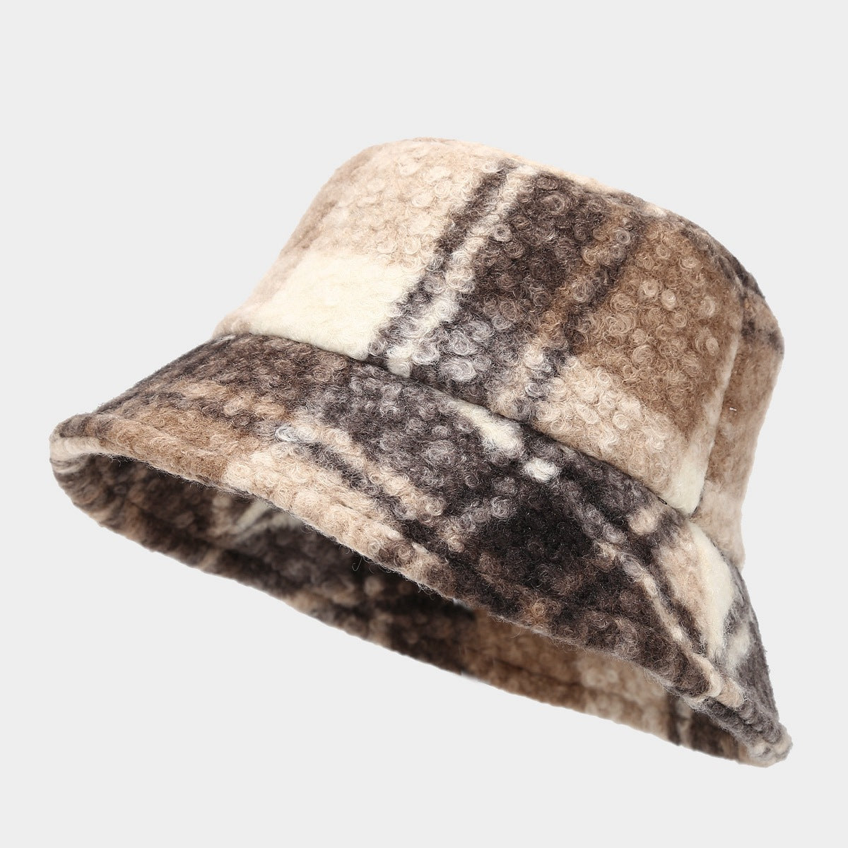Vintage Fuzzy Plush Thick Warm Bucket Hat