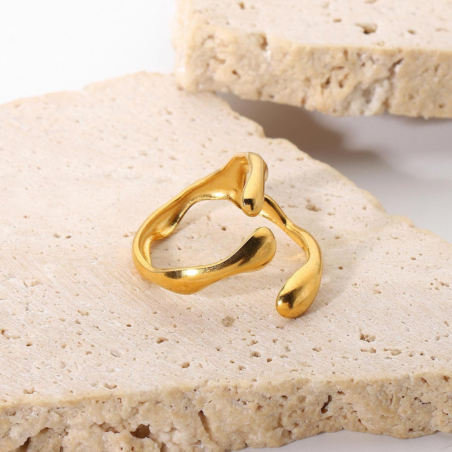 Geometric Cross Adjustable Ring
