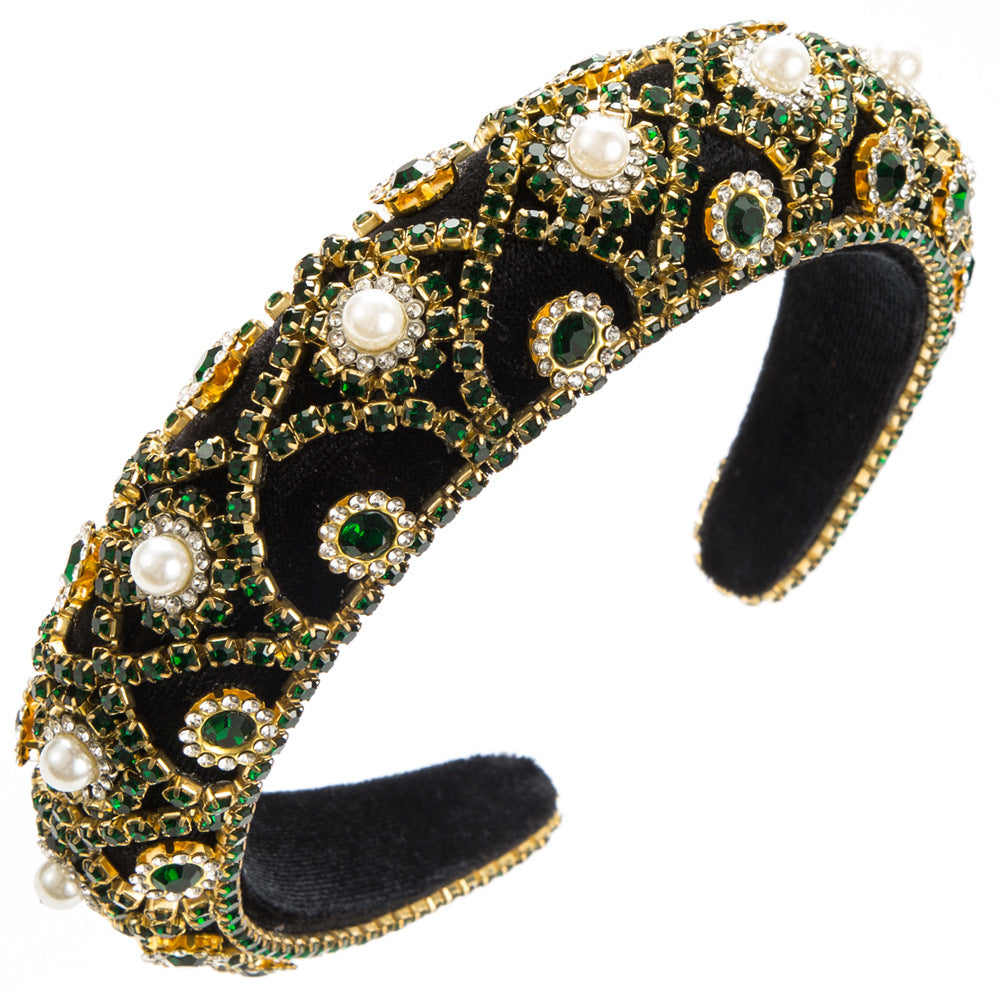 Baroque Rhinestone Headband Elegant Vintage Hair Accessory