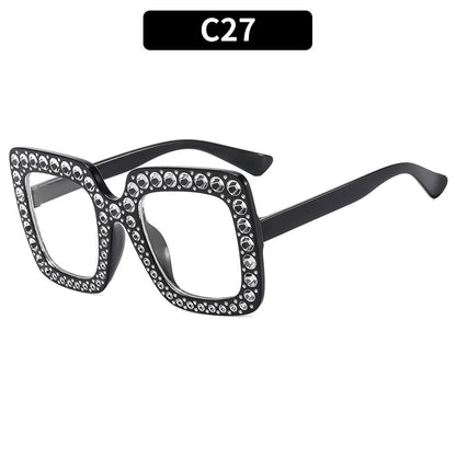 Colorful Disco Party Diamond Frame Sunglasses Retro Style