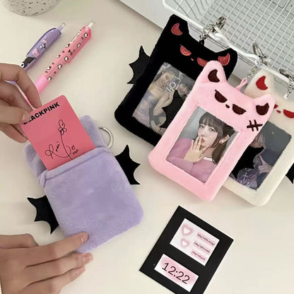 Bat Plush Card Holder Cute Animal Design for Daily Use