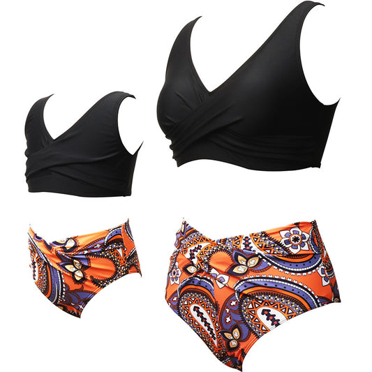 Parent-Child Swimwear Set Stylish Lightweight Bikini