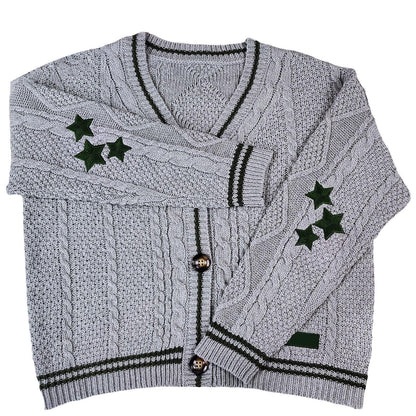 Autumn/Winter Solid Long Sleeved Cardigan Women'S Temperament Commuter Bat Knit Single Breasted Sweater Women'S Coat