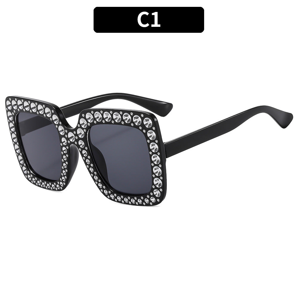 Colorful Disco Party Diamond Frame Sunglasses Retro Style