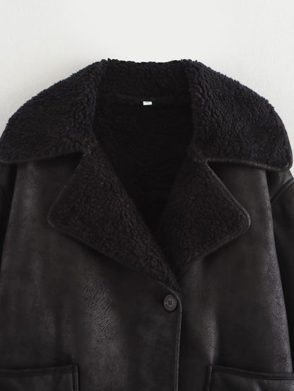 Winter Trendy Lapel Collar Thicken Warm Jacket