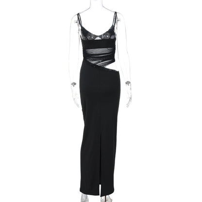 Trendy Sexy Cut-Out Mesh Cami Dress