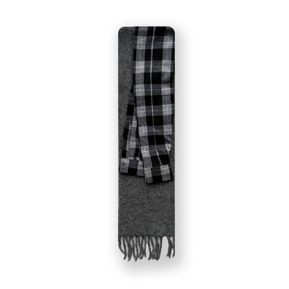 Geometric Pattern Knit Scarf Women's Wool Blend Winter Wrap