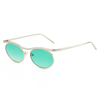 Gothic Steampunk Vampire Mirrored Round Metal Sunglasses