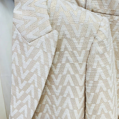 Patterned Suit Set Trendy Urban Style